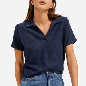 NWT Everlane Cotton Merino Polo in Indigo (S)